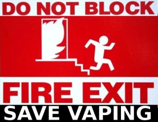 Do not block fire exit, save vaping